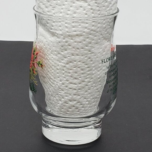 Dominion Glass Juice Tumbler Flower of June Rose 10 oz. 4 3/4 in. Tall Vintage - Picture 4 of 7